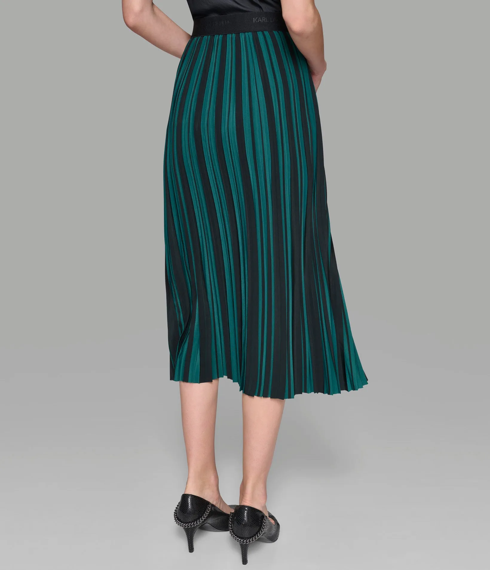 SILKY CREPE PLEATED SKIRT sold by Karl Lagerfeld Paris product image thumbnail 2
