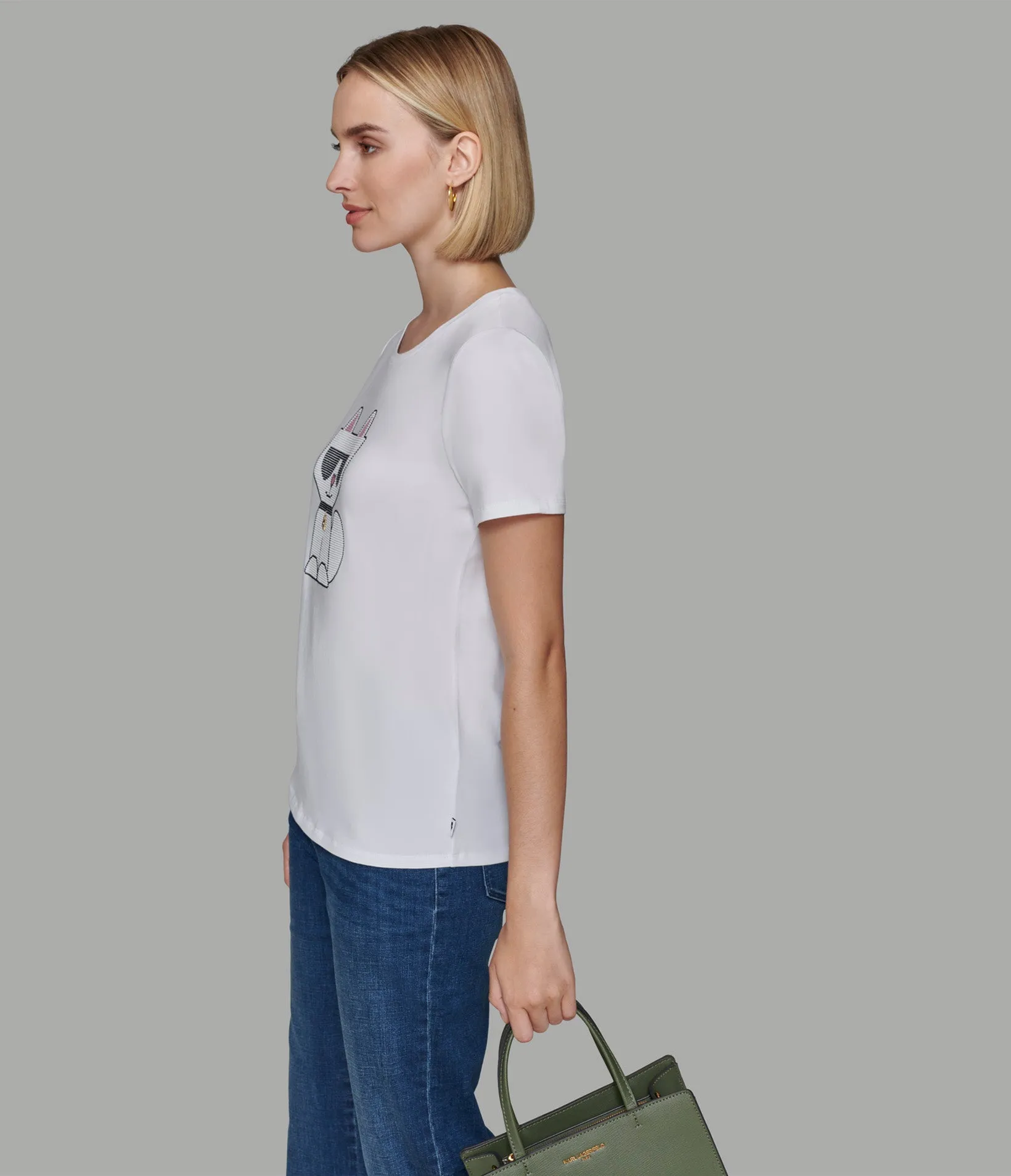 CHOUPETTE LOGO TEE sold by Karl Lagerfeld Paris product image thumbnail 4