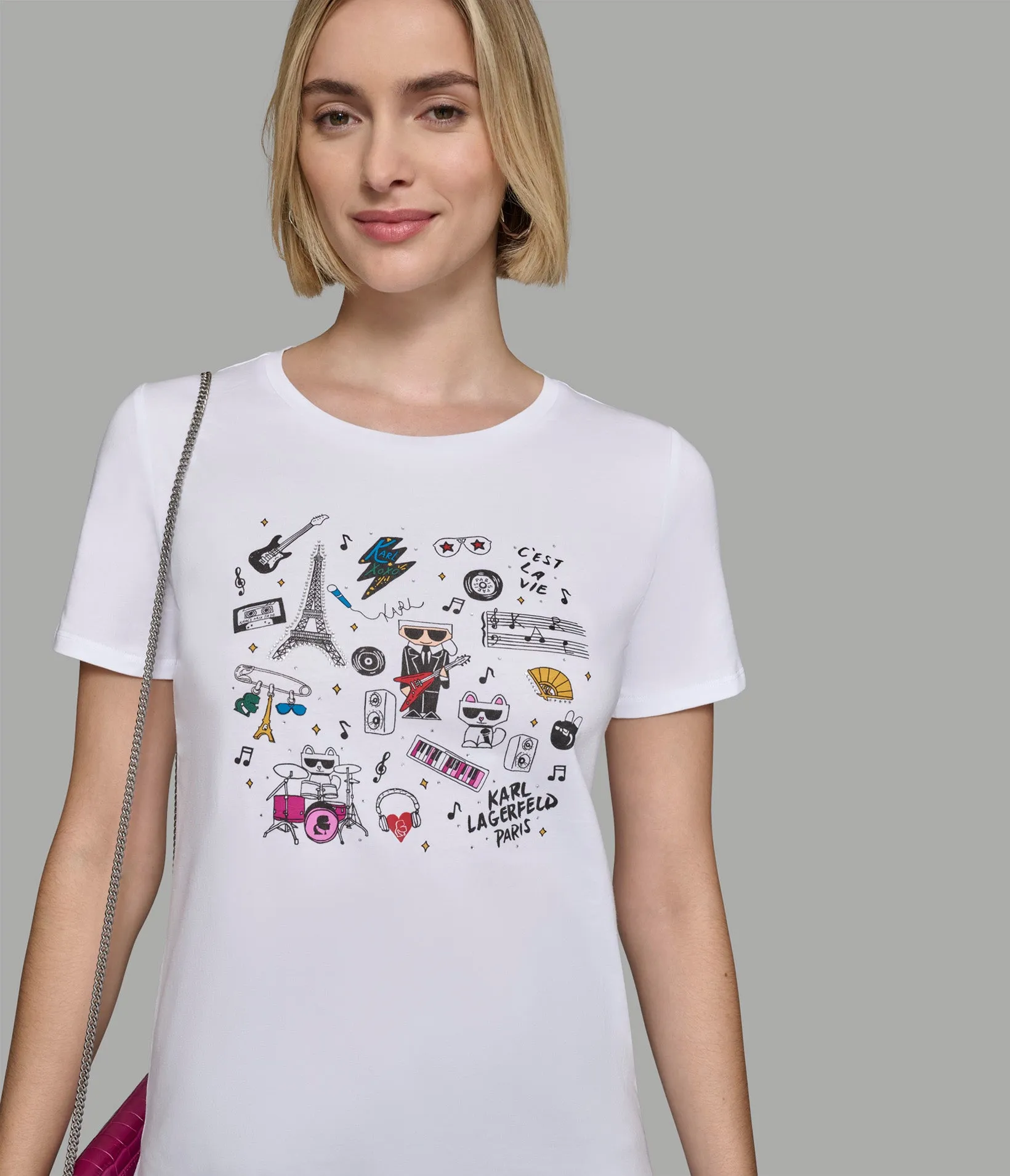 ROCKSTAR WHIMSY TEE sold by Karl Lagerfeld Paris product image thumbnail 5