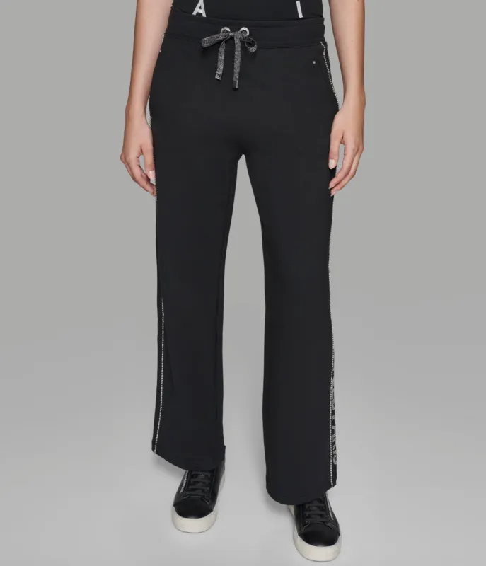 RHINESTONE LOGO TAPE JOGGER sold by Karl Lagerfeld Paris