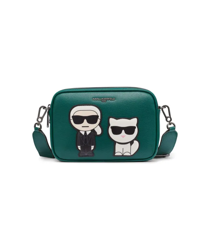 MAYBELLE ROUND HEAD DUO CAMERA CROSSBODY BAG sold by Karl Lagerfeld Paris