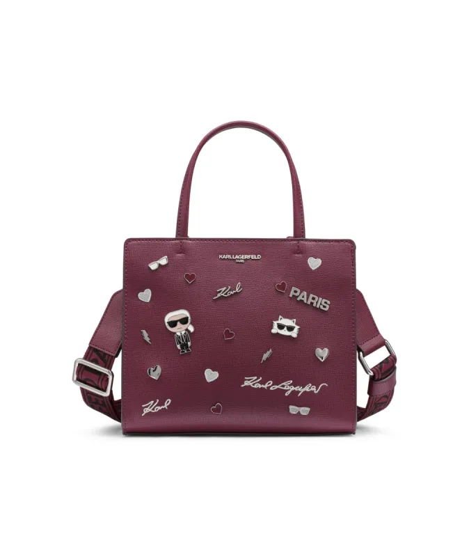 MAYBELLE CATE PINS SATCHEL BAG sold by Karl Lagerfeld Paris