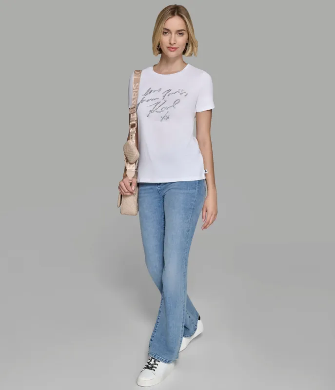 KARL SPARKLE SCRIPT TEE sold by Karl Lagerfeld Paris