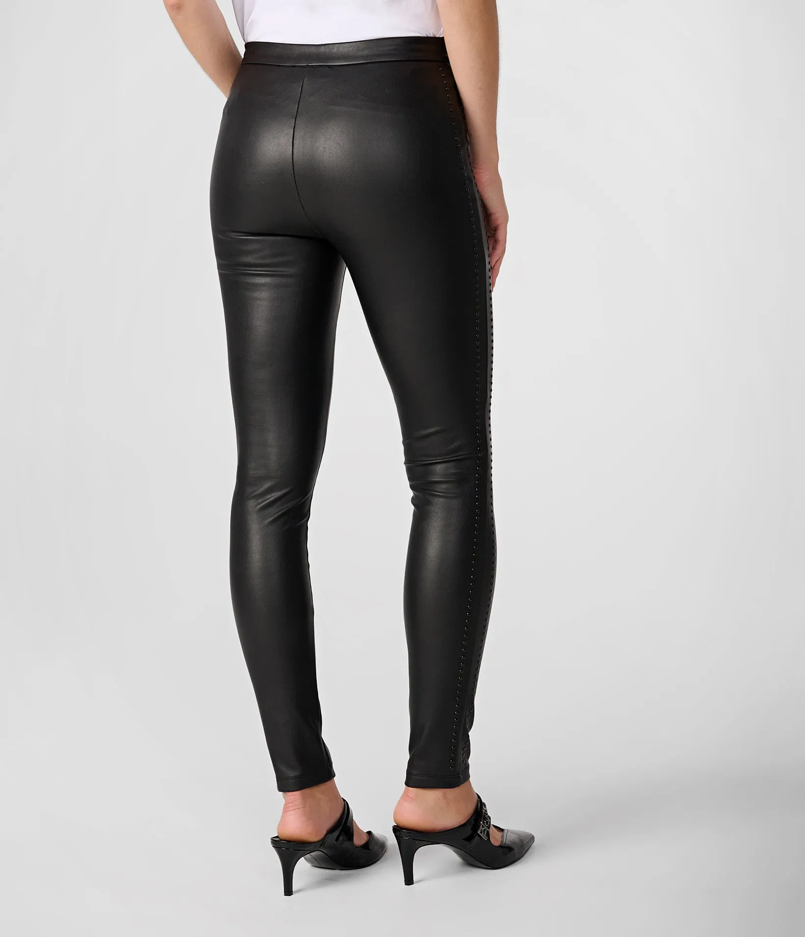 FAUX LEATHER STUDDED LEGGING sold by Karl Lagerfeld Paris product image thumbnail 2