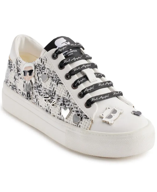 CATE PINS PLAID LACE UP SNEAKER sold by Karl Lagerfeld Paris