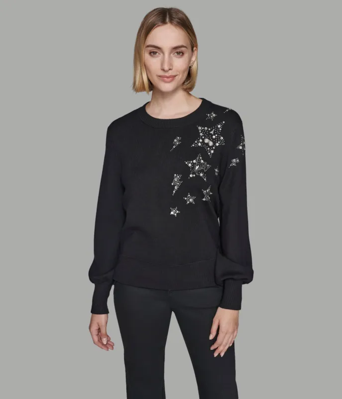 ROCKSTAR PINS SWEATER sold by Karl Lagerfeld Paris