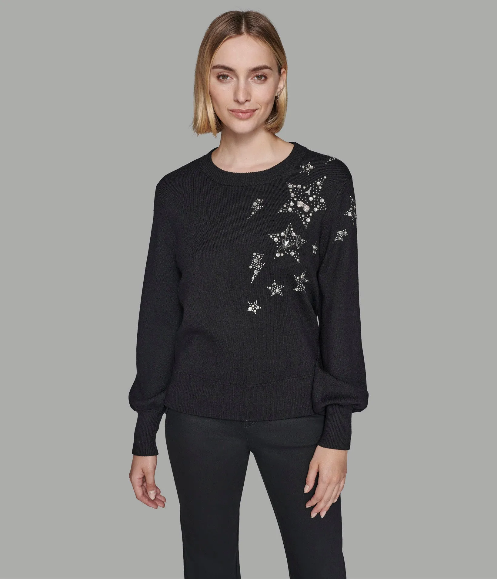 ROCKSTAR PINS SWEATER sold by Karl Lagerfeld Paris