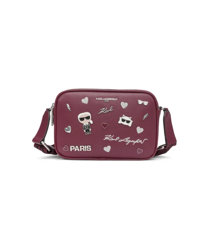 MAYBELLE CATE PINS CROSSBODY CAMERA BAG sold by Karl Lagerfeld Paris