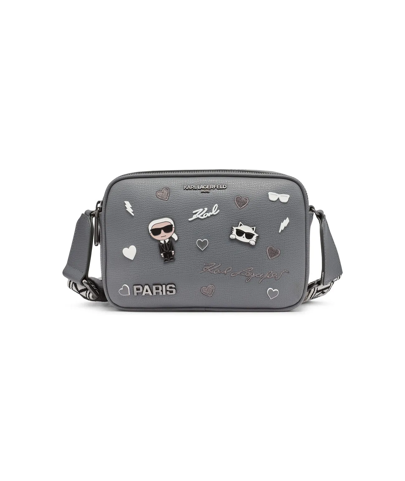 MAYBELLE CATE PINS CROSSBODY CAMERA BAG sold by Karl Lagerfeld Paris
