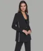 CONTRAST LOGO TAPE TRIM SUITING BLAZER sold by Karl Lagerfeld Paris
