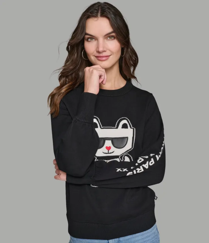CHOUPETTE GRAPHIC SWEATER sold by Karl Lagerfeld Paris