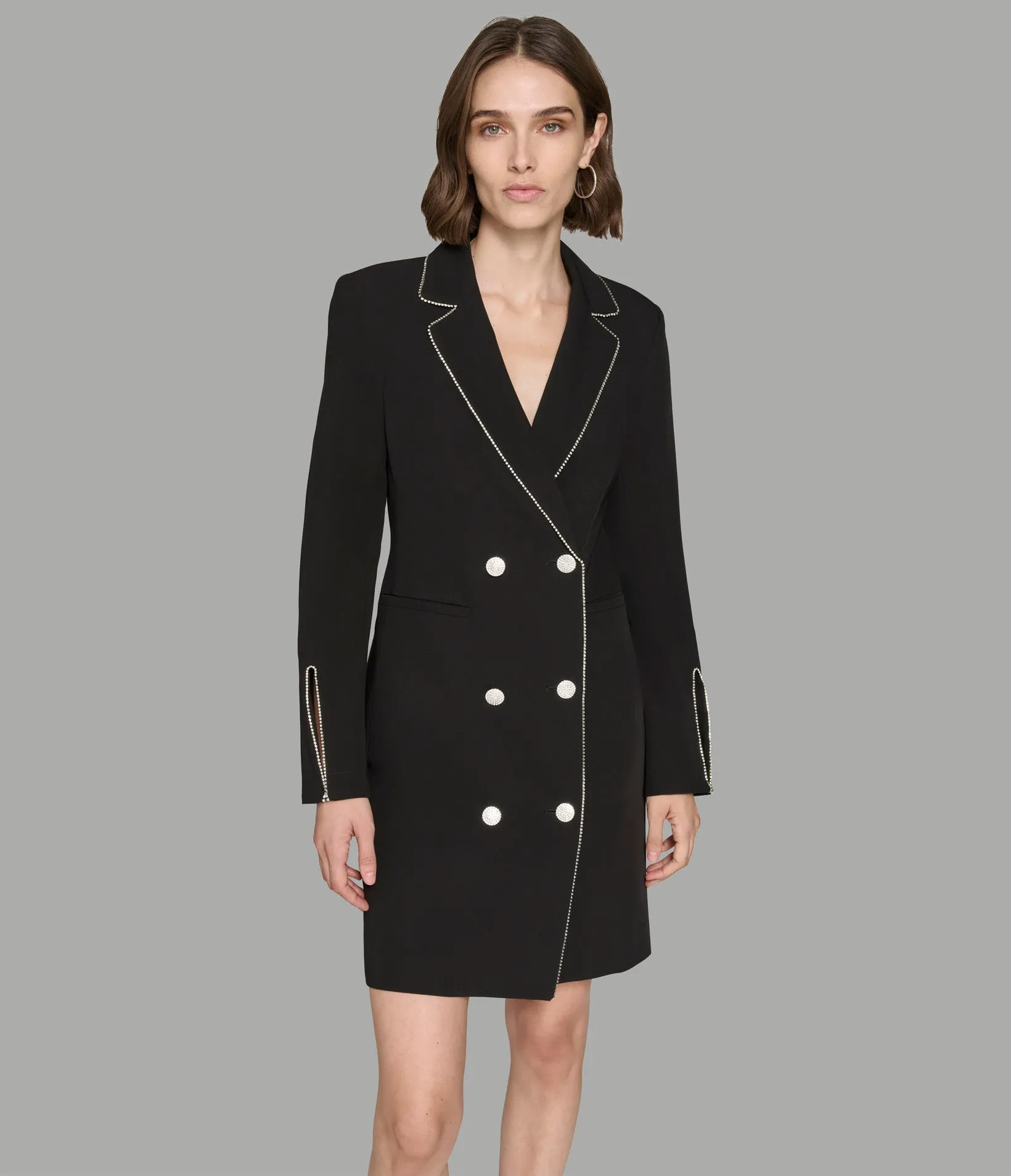 RHINESTONE TRIM BLAZER DRESS sold by Karl Lagerfeld Paris product image thumbnail 5