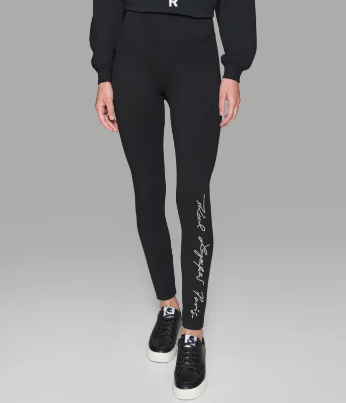 KLP SCRIPT BLACK LEGGING sold by Karl Lagerfeld Paris