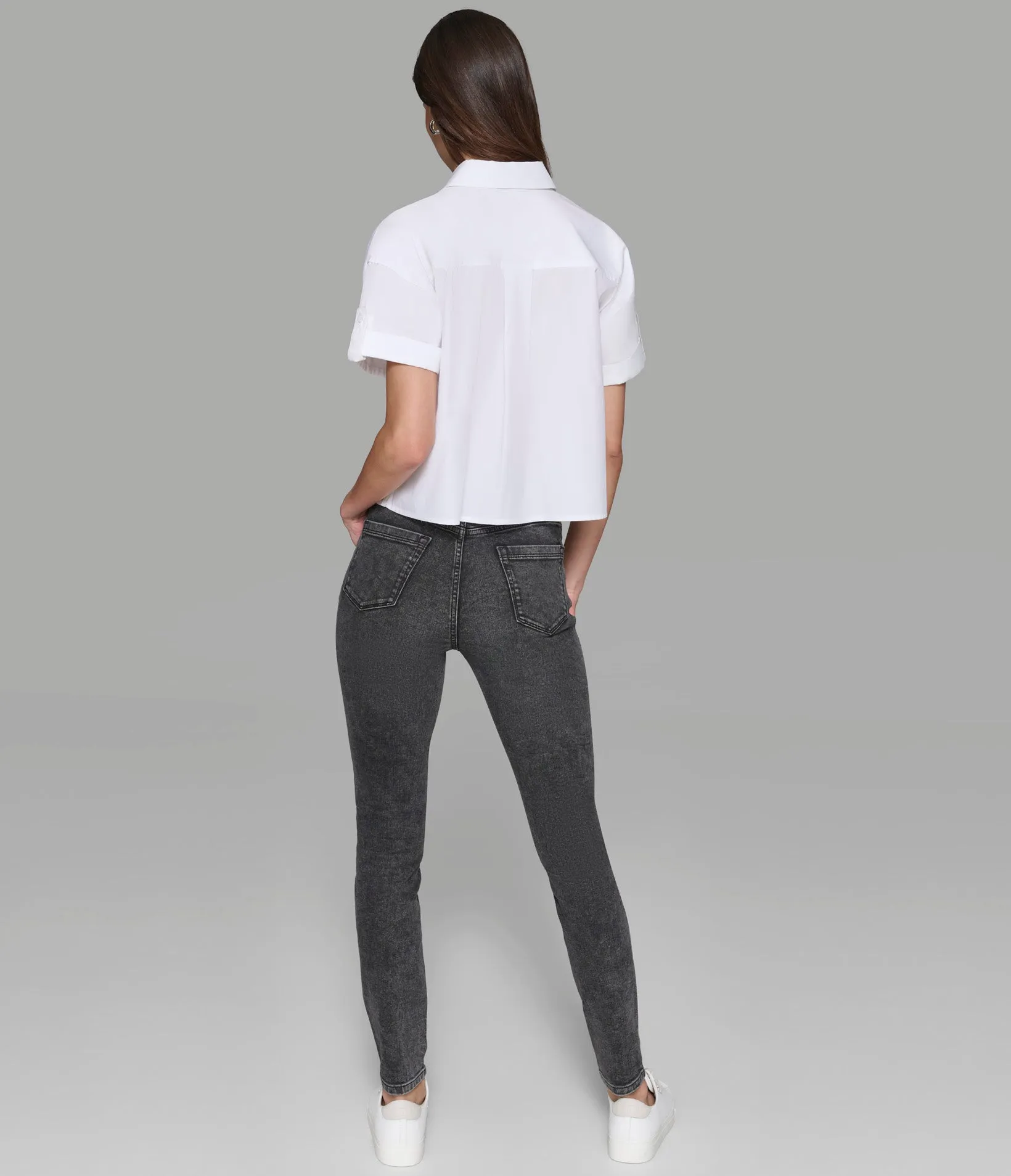 STAR STUDDED WHITE POPLIN SHIRT sold by Karl Lagerfeld Paris product image thumbnail 2