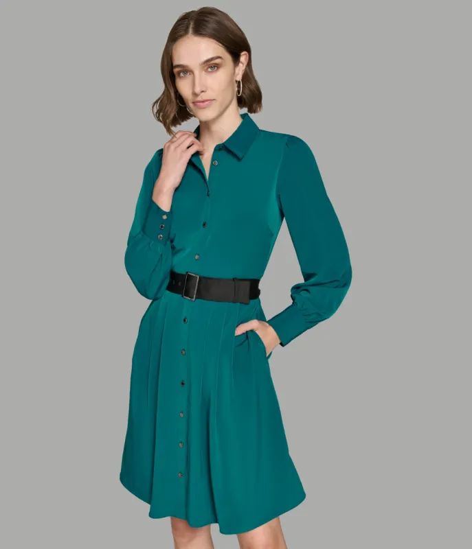 STUD DETAIL SHIRT DRESS sold by Karl Lagerfeld Paris