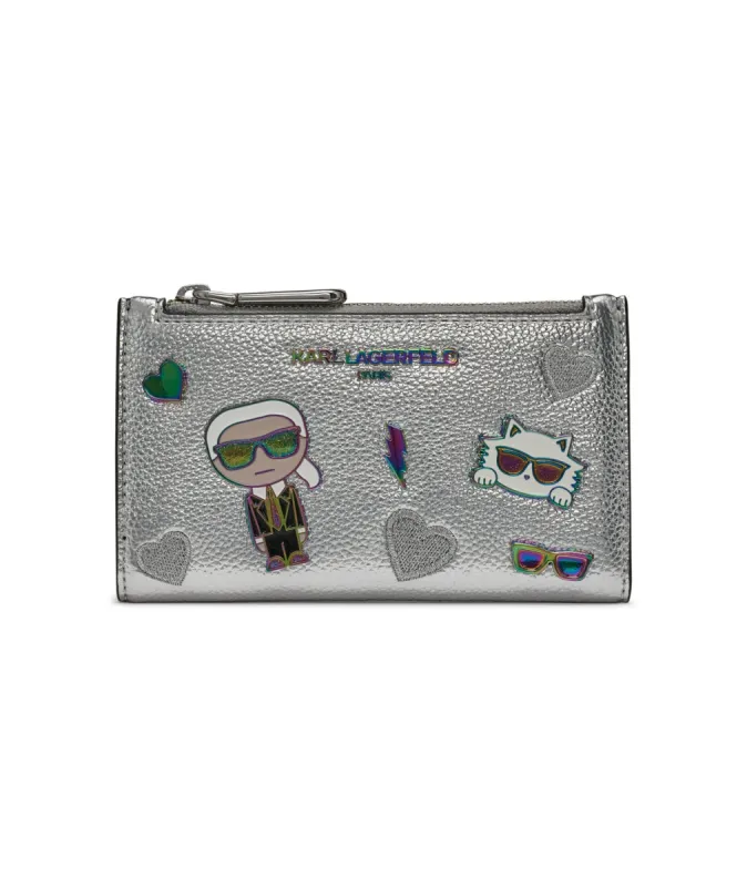 BIFOLD CARD CASE OIL SLICK CATE PINS sold by Karl Lagerfeld Paris