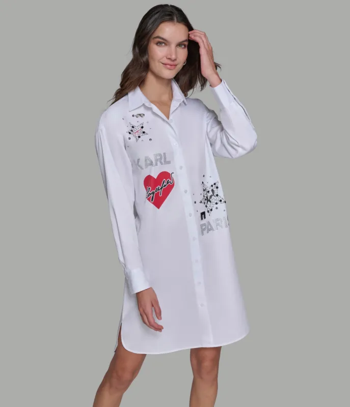 KARL ROCKSTAR SHIRT DRESS sold by Karl Lagerfeld Paris