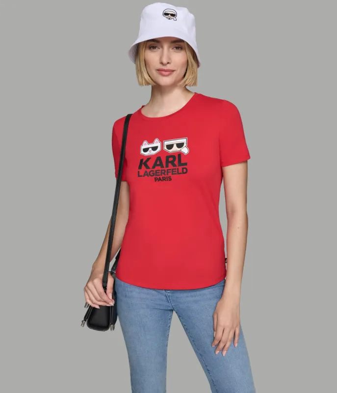 KARL AND CHOUPETTE EMOJI TEE sold by Karl Lagerfeld Paris