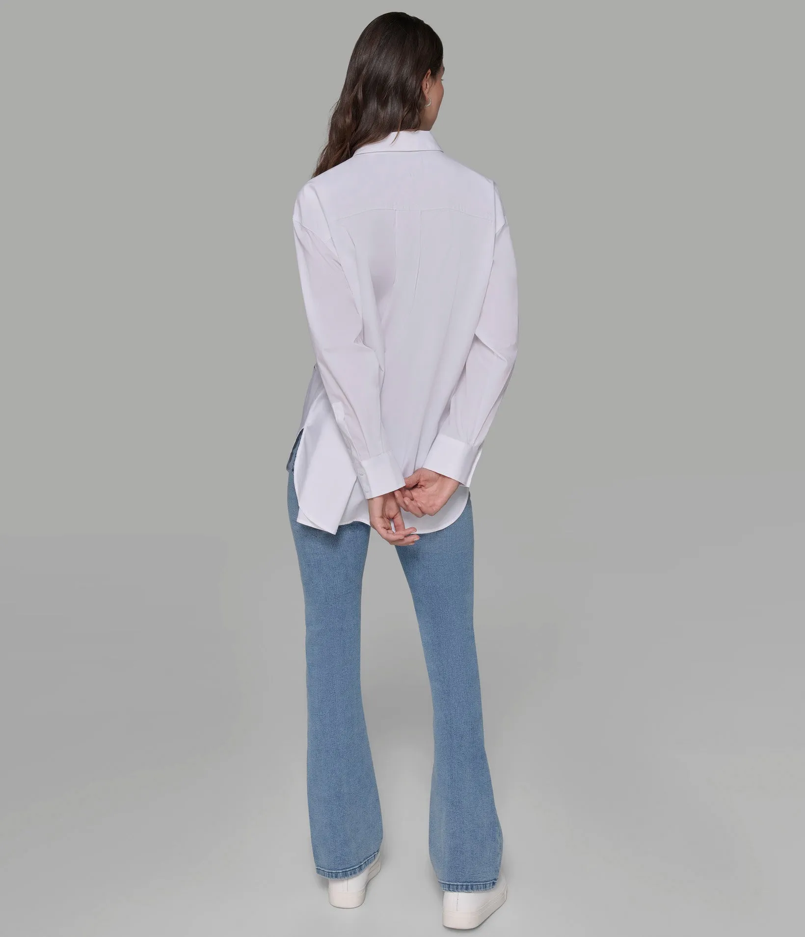 DUO IN PARIS SEQUIN POPLIN SHIRT sold by Karl Lagerfeld Paris product image thumbnail 2