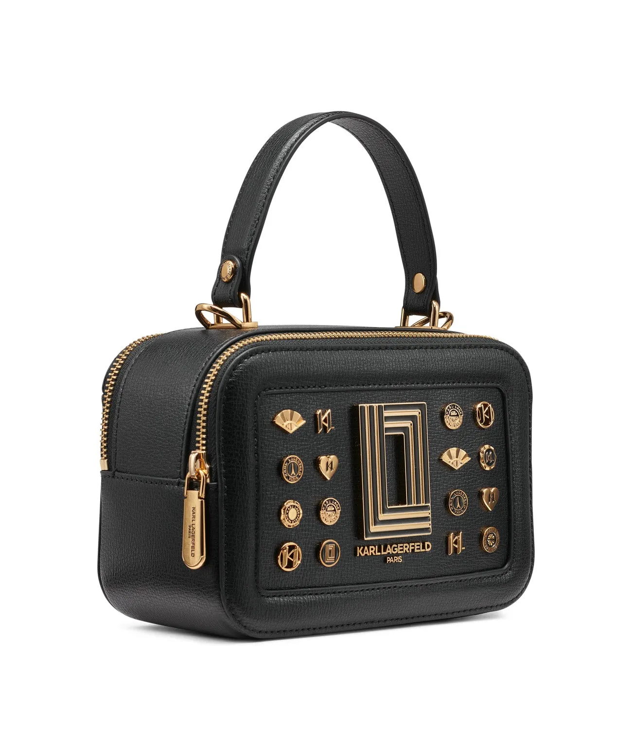 SIMONE CAMERA BAG WITH GOLD FAN RIVETS sold by Karl Lagerfeld Paris product image thumbnail 5