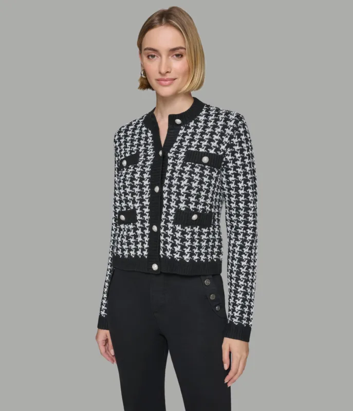 TWEED CROPPED CARDIGAN sold by Karl Lagerfeld Paris