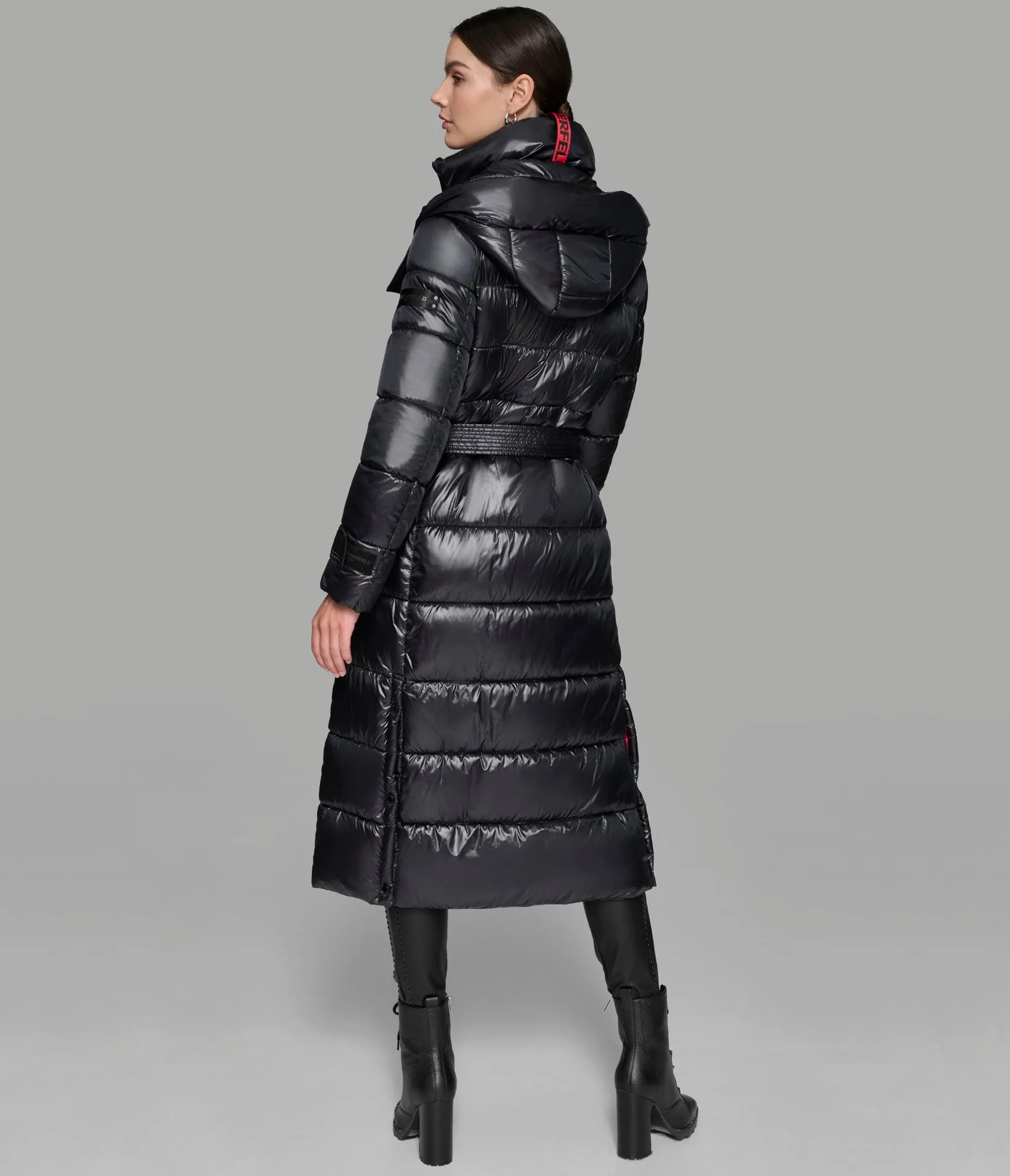 CONTRAST MAXI BELTED LONG PUFFER sold by Karl Lagerfeld Paris product image thumbnail 2
