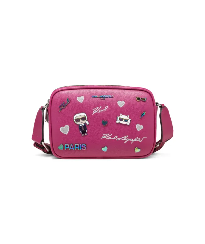 MAYBELLE CAMERA CATE PINS CROSSBODY sold by Karl Lagerfeld Paris