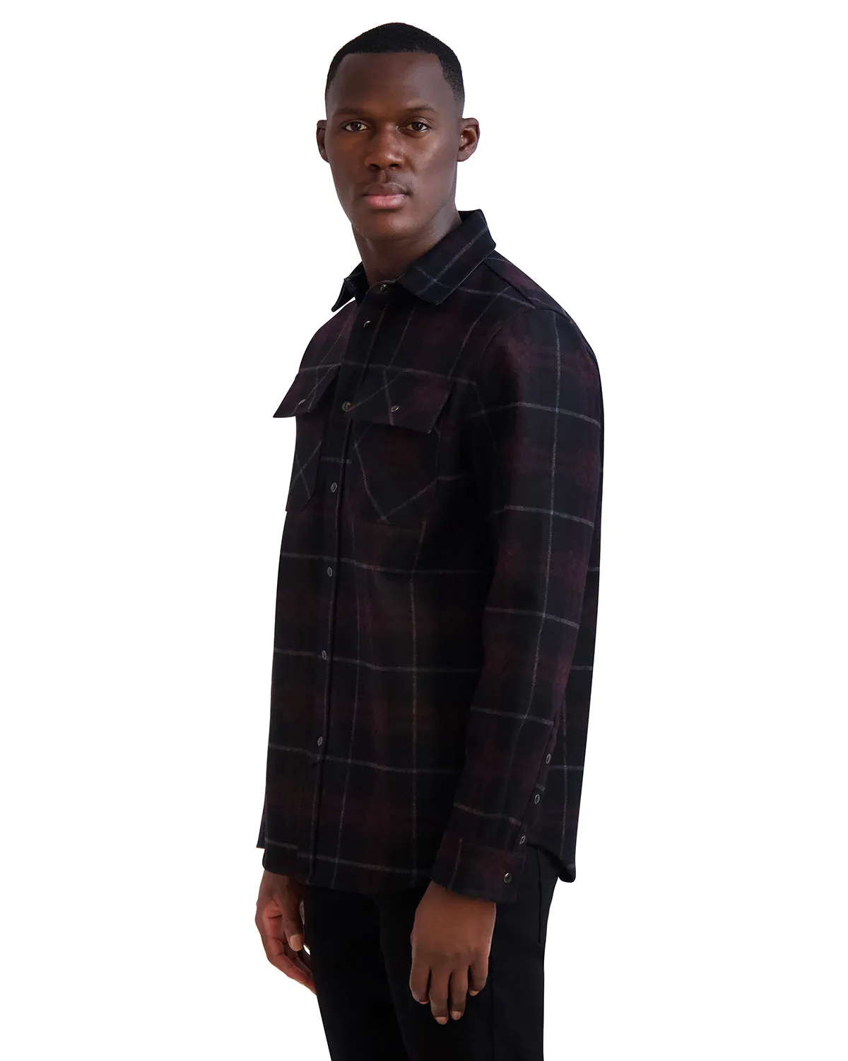 MENS PLAID SHIRT JACKET sold by Karl Lagerfeld Paris product image thumbnail 3