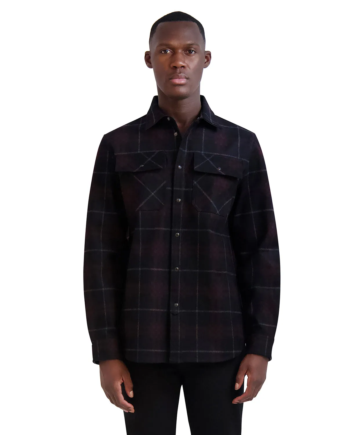 MENS PLAID SHIRT JACKET sold by Karl Lagerfeld Paris
