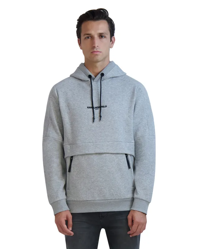 LONG SLEEVE HOODIE SWEATSHIRT WITH ZIP POCKETS sold by Karl Lagerfeld Paris