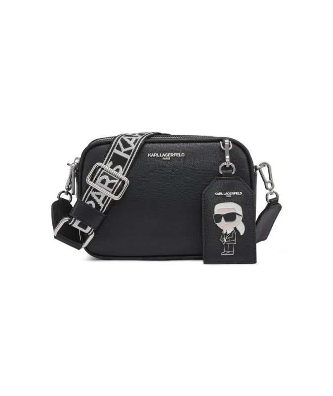 MAYBELLE KARL HEAD TAG CROSSBODY BAG sold by Karl Lagerfeld Paris