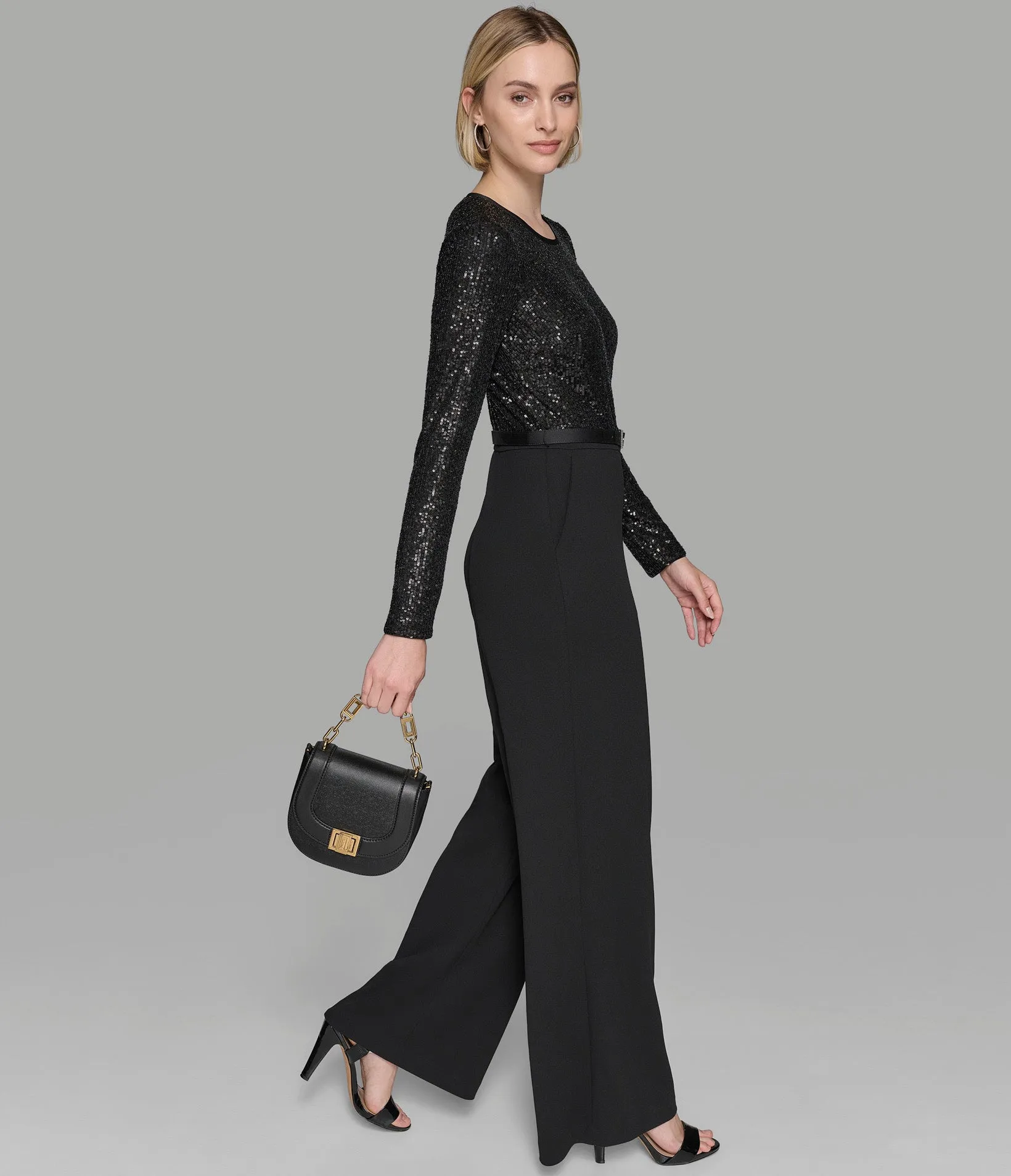 SEQUIN BODICE JUMPSUIT sold by Karl Lagerfeld Paris product image thumbnail 3