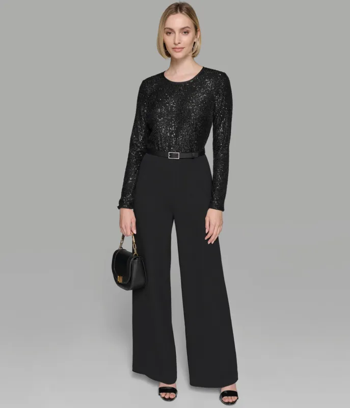 SEQUIN BODICE JUMPSUIT sold by Karl Lagerfeld Paris