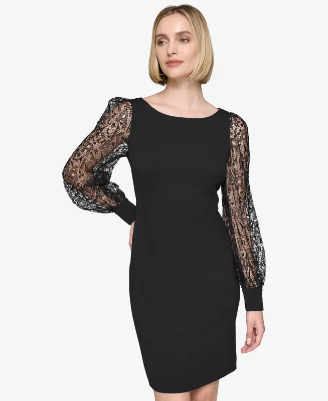 LACE LONG SLEEVE SHEATH PARTY DRESS sold by Karl Lagerfeld Paris