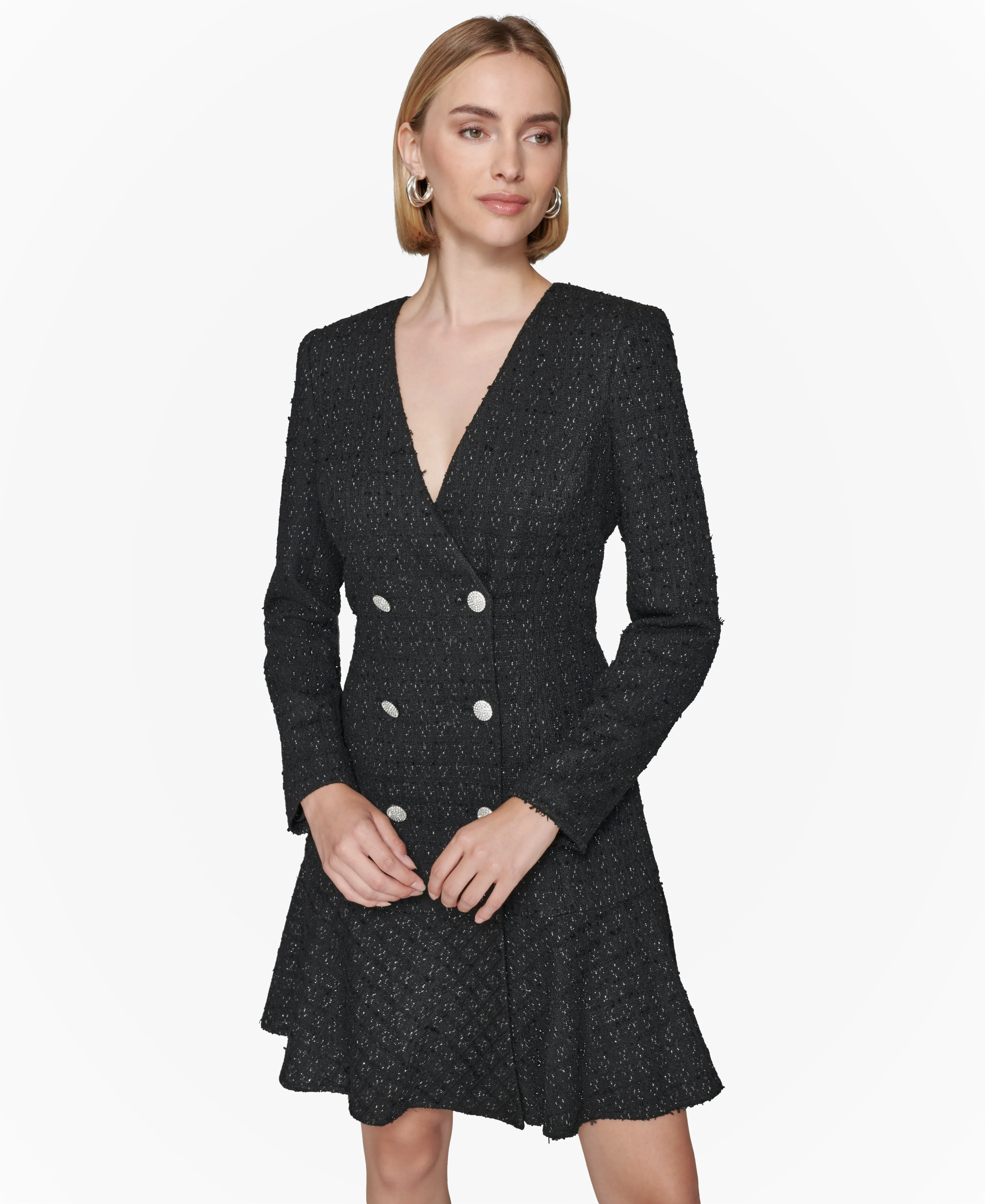 BOUCLE TWEED METALLIC DRESS sold by Karl Lagerfeld Paris