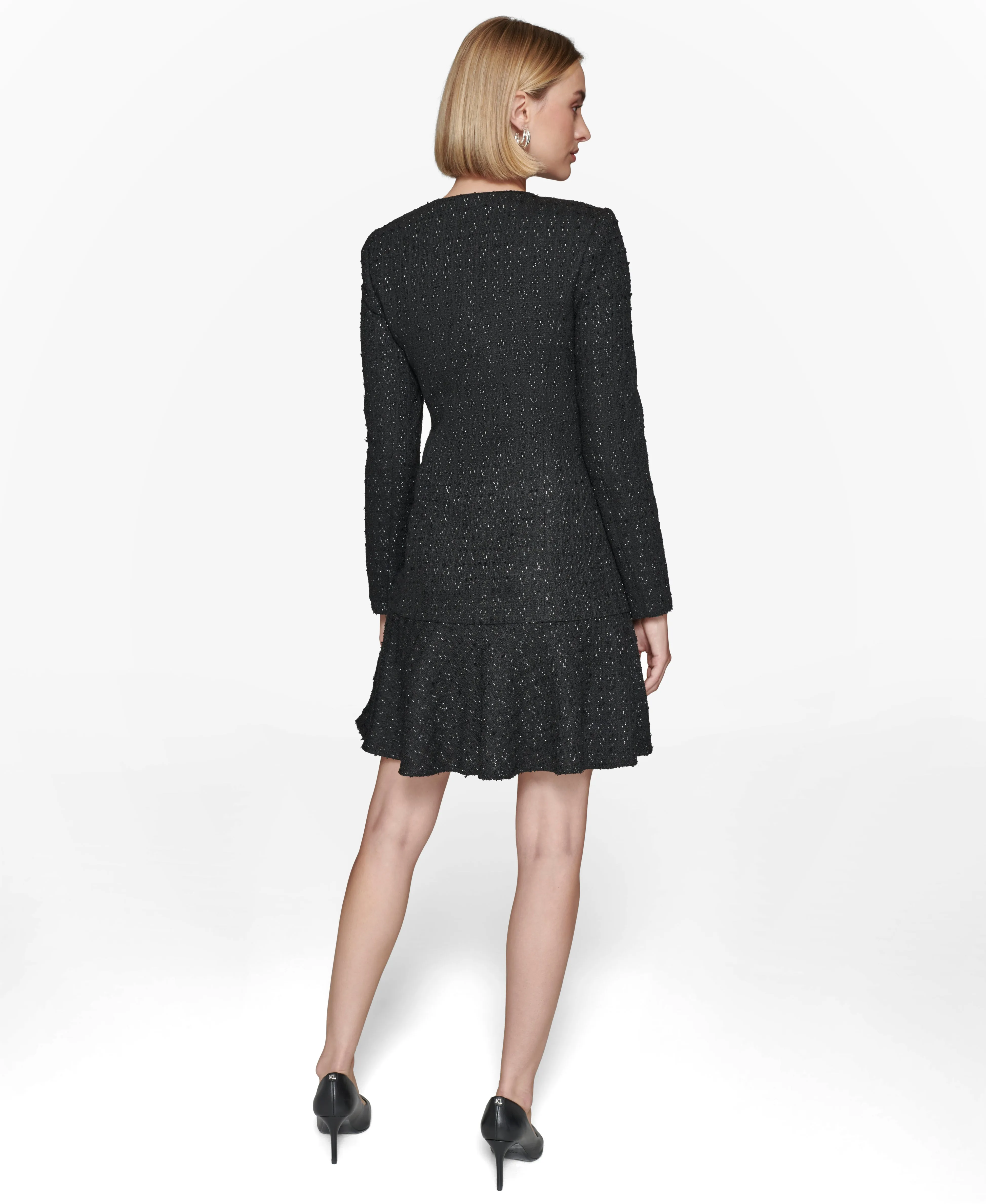 BOUCLE TWEED METALLIC DRESS sold by Karl Lagerfeld Paris product image thumbnail 2