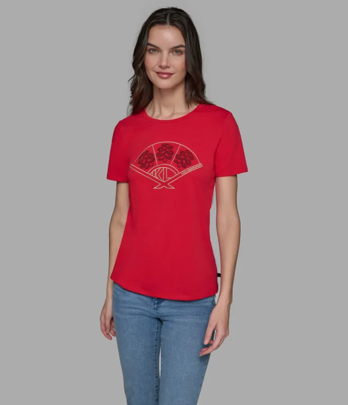 LUNAR NEW YEAR FAN TEE sold by Karl Lagerfeld Paris