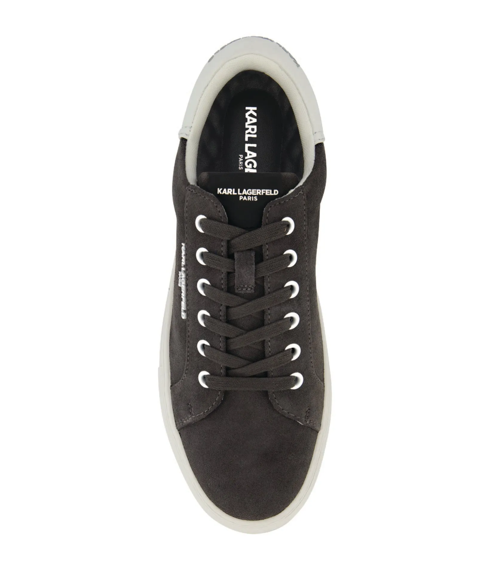 SUEDE PLAIN TOE SNEAKER WITH SIDE TONAL LOGO PLAT sold by Karl Lagerfeld Paris product image thumbnail 3