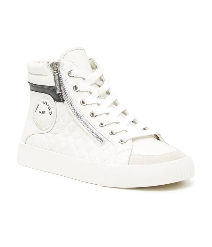 HARRIET LOGO QUILTED HIGH-TOP SNEAKER sold by Karl Lagerfeld Paris