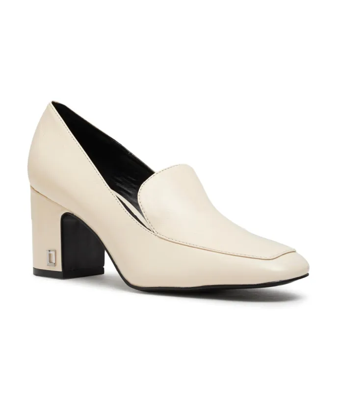 PENELOPE HEELED LEATHER LOAFER sold by Karl Lagerfeld Paris