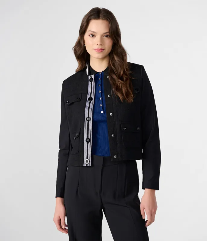NYLON COMPRESSION TWEED JACKET sold by Karl Lagerfeld Paris