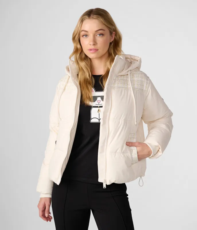 TWEED PUFFER JACKET sold by Karl Lagerfeld Paris