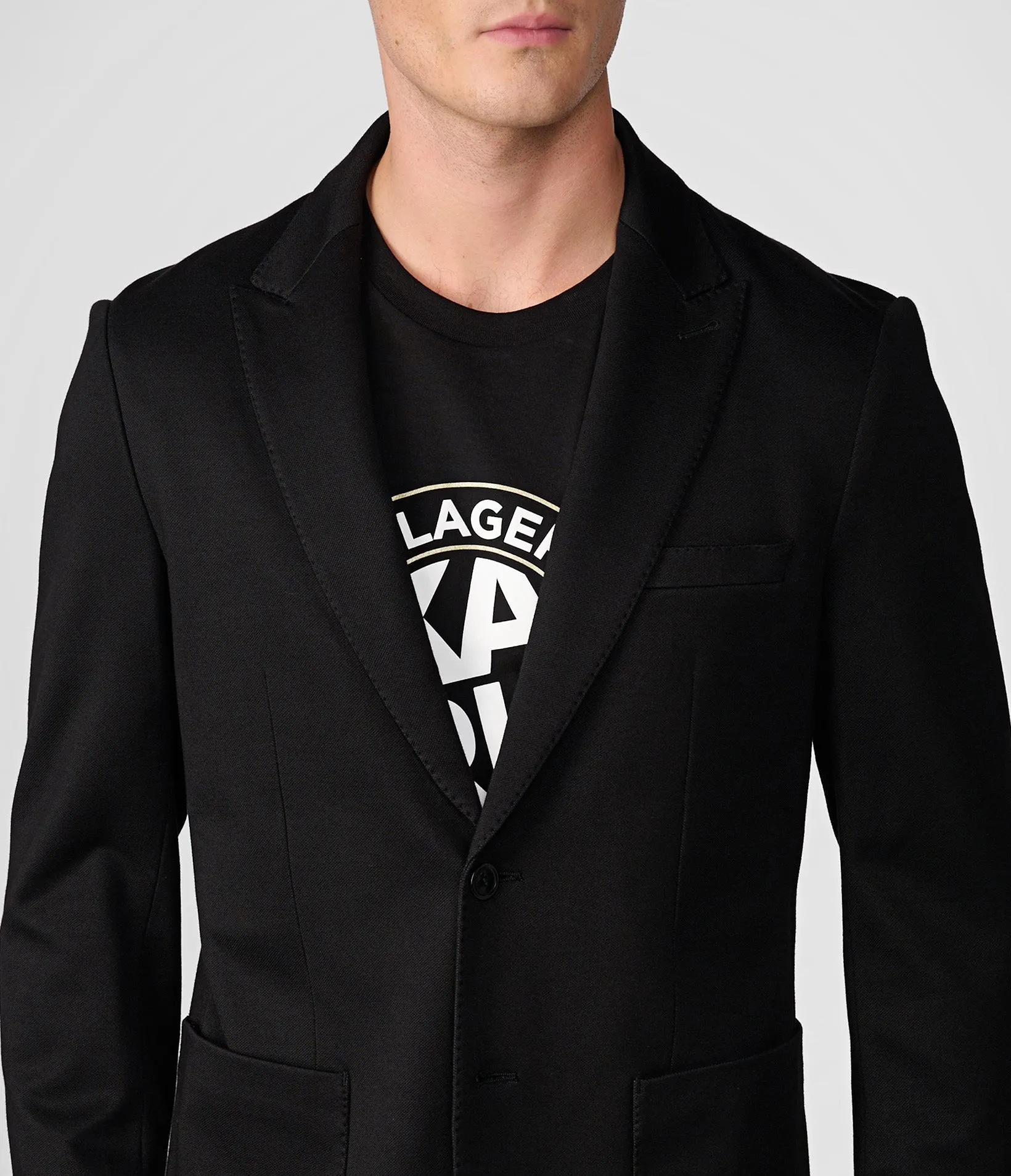 PEAK LAPEL BUTTON BLAZER sold by Karl Lagerfeld Paris product image thumbnail 3