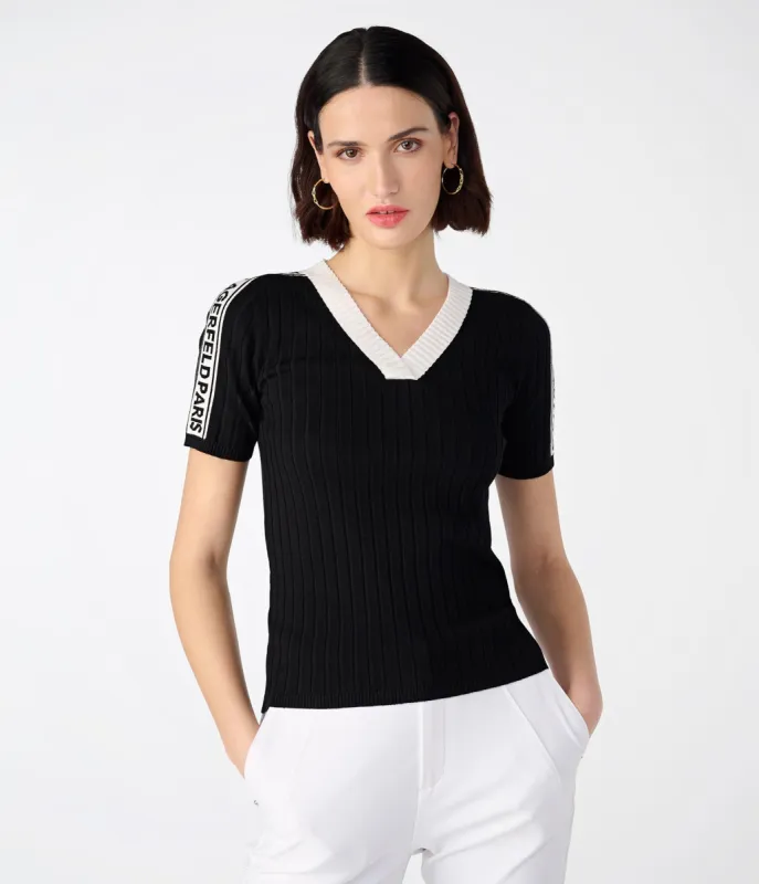 RIBBED LOGO SWEATER sold by Karl Lagerfeld Paris