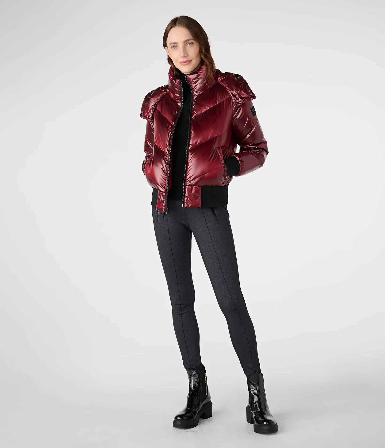 CHEVRON QUILT BOMBER sold by Karl Lagerfeld Paris product image thumbnail 4