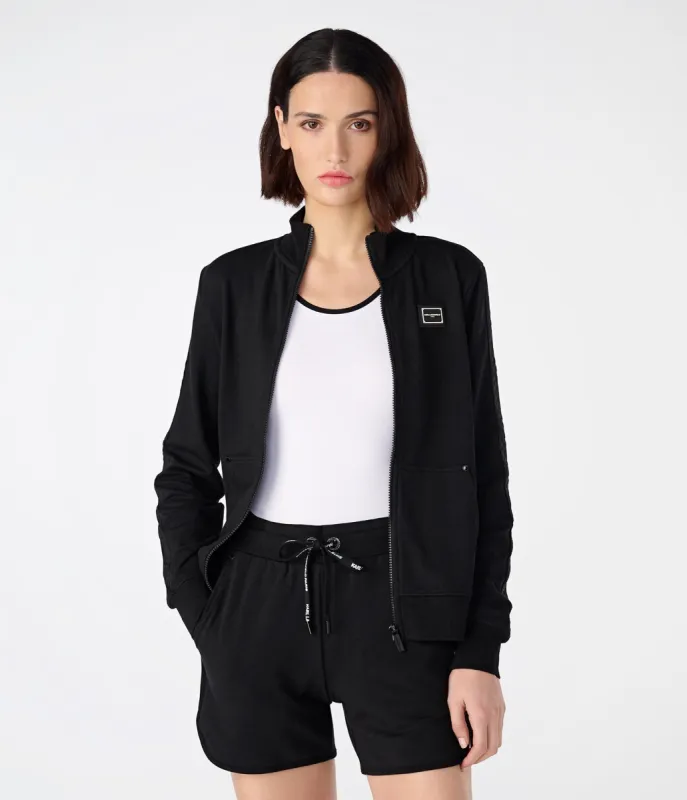 FRENCH TERRY LOGO TAPE TRACK JACKET sold by Karl Lagerfeld Paris