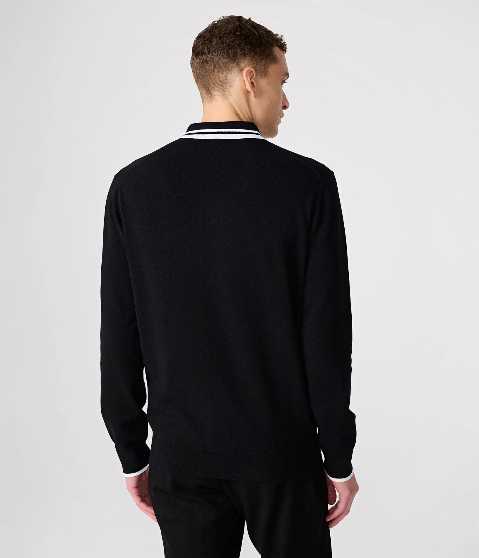 CONTRAST COLLAR SWEATER POLO sold by Karl Lagerfeld Paris product image thumbnail 2