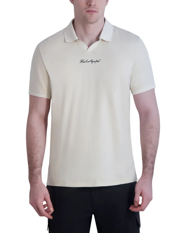 JOHNNY COLLAR POLO WITH KARL SIGNATURE LOGO sold by Karl Lagerfeld Paris