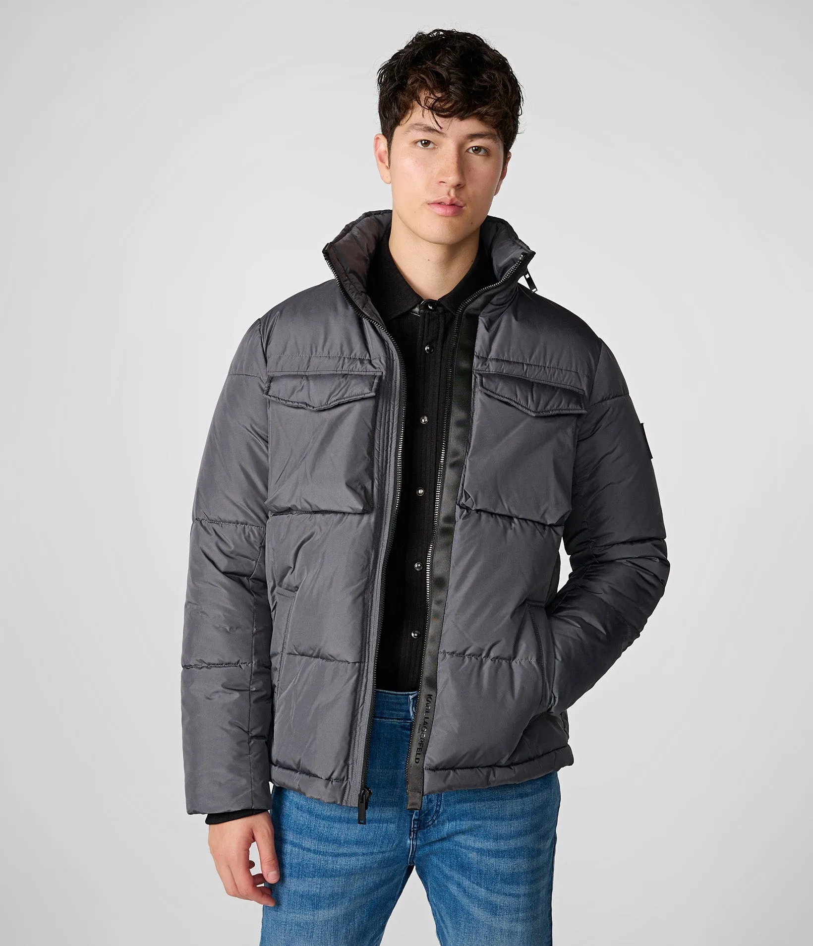 HIDDEN HOOD FAUX DOWN JACKET sold by Karl Lagerfeld Paris