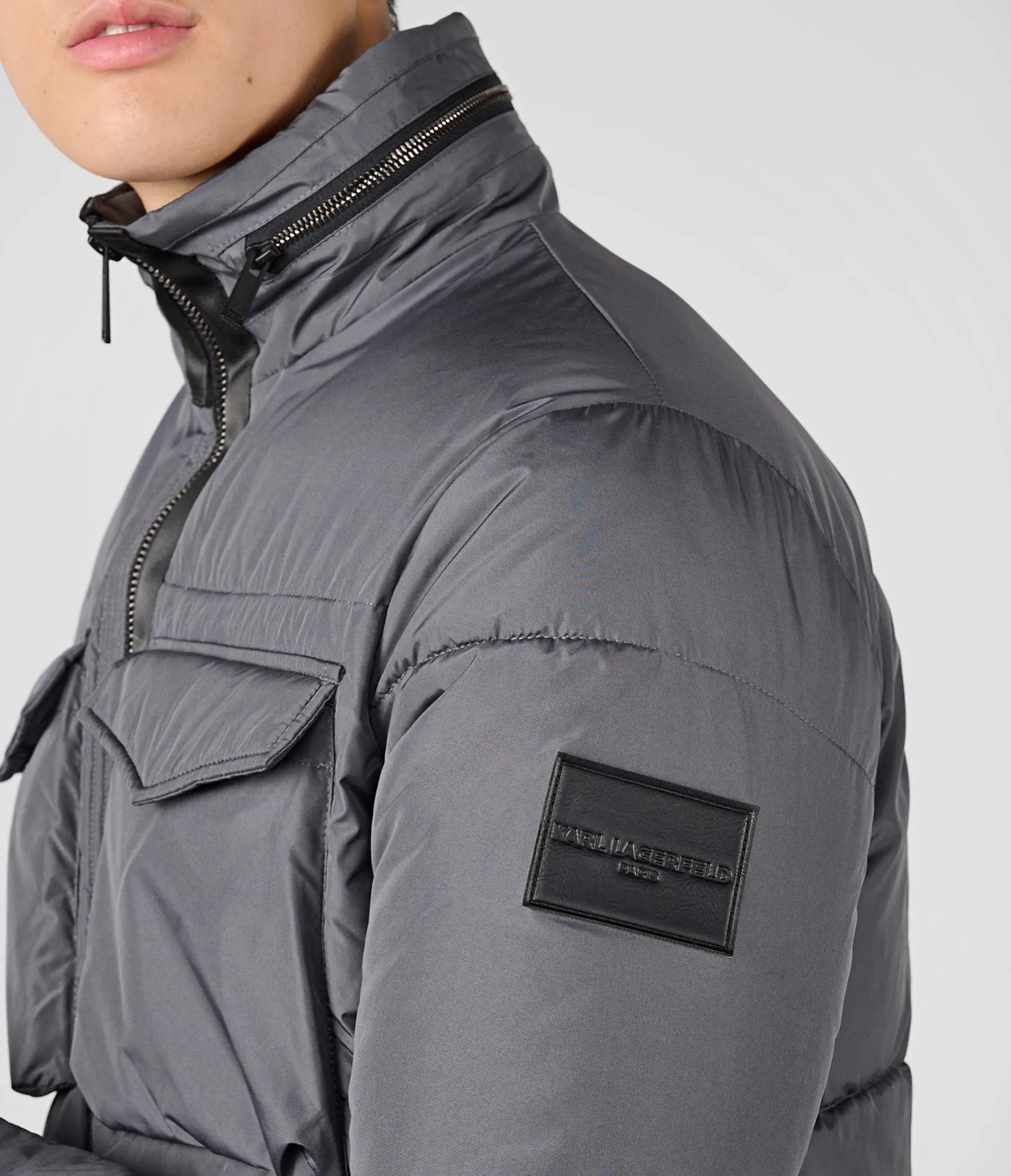 HIDDEN HOOD FAUX DOWN JACKET sold by Karl Lagerfeld Paris product image thumbnail 3